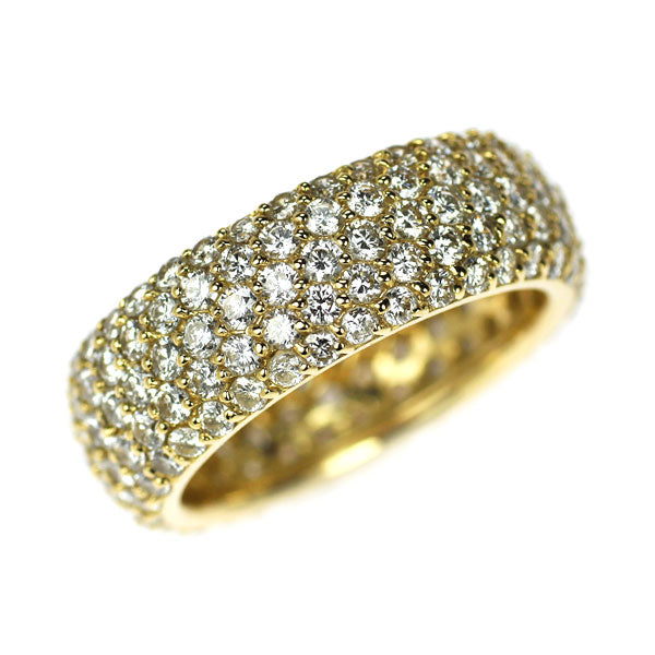 ポンテヴェキオ K18YG ダイヤモンド ピンキーリング 2.00ct フルエタニティ バヴェ