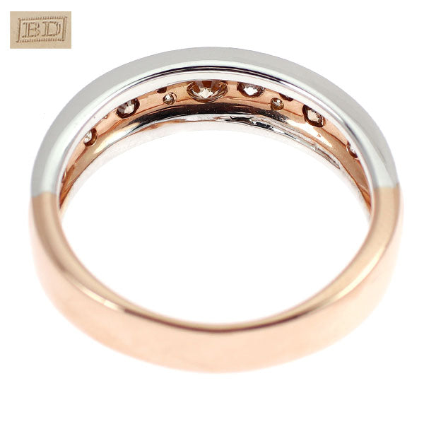 カシケイ K18WG/PG ダイヤモンド リング 0.50ct メランジェ