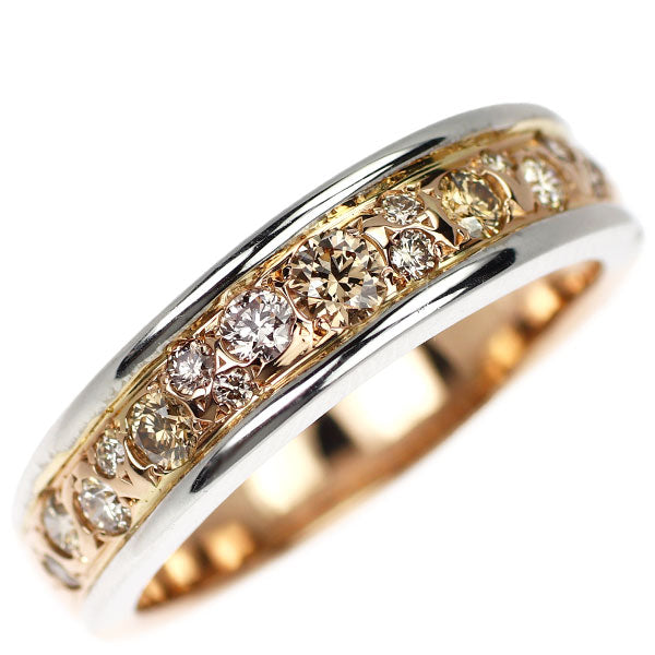 カシケイ K18WG/PG ダイヤモンド リング 0.50ct メランジェ