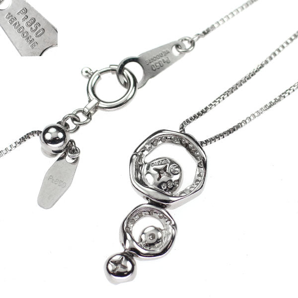 ヴァンドーム青山 Pt950/ Pt850 ダイヤモンド ペンダントネックレス 0.26ct