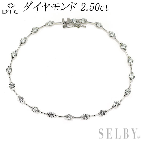 DTC K18WG ダイヤモンド ブレスレット 2.50ct LINE — セルビー 