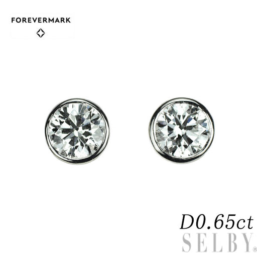 フォーエバーマーク Pt900 ダイヤモンド ピアス 0.65ct — セルビー 