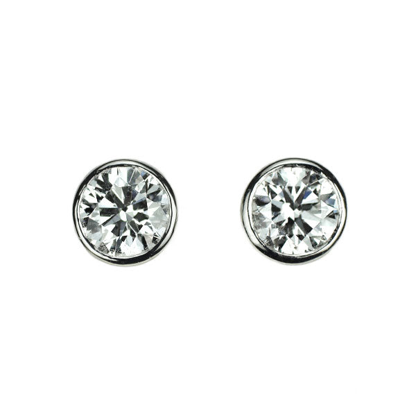 フォーエバーマーク Pt900 ダイヤモンド ピアス 0.65ct