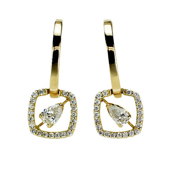 モニッケンダム K18YG ダイヤモンド イヤリング 0.48ct