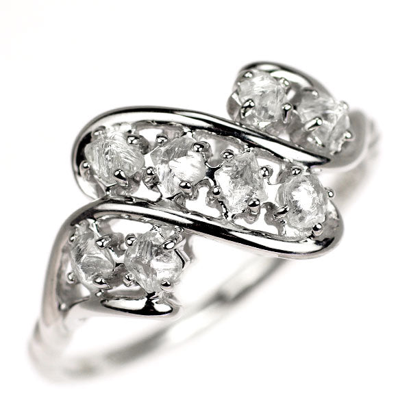 K18WG ラフカット ダイヤモンド リング 0.70ct