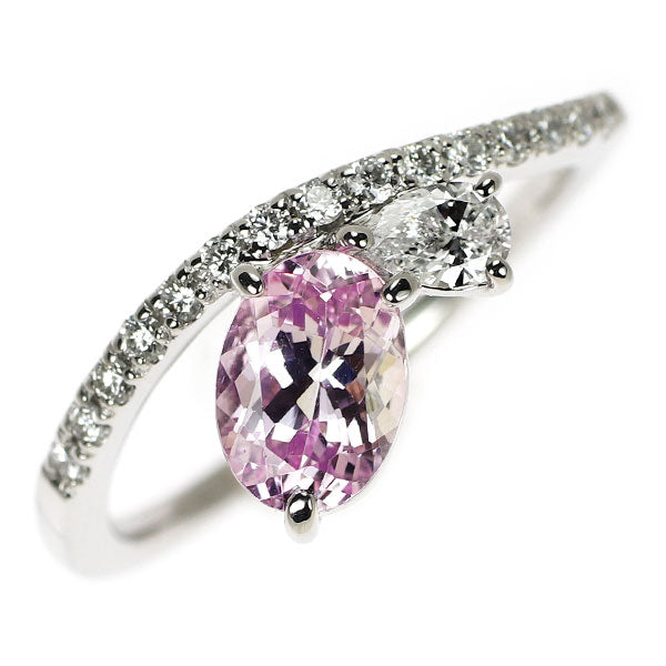 Pt900 ピンクゾイサイト ダイヤモンド リング 0.95ct D0.27ct