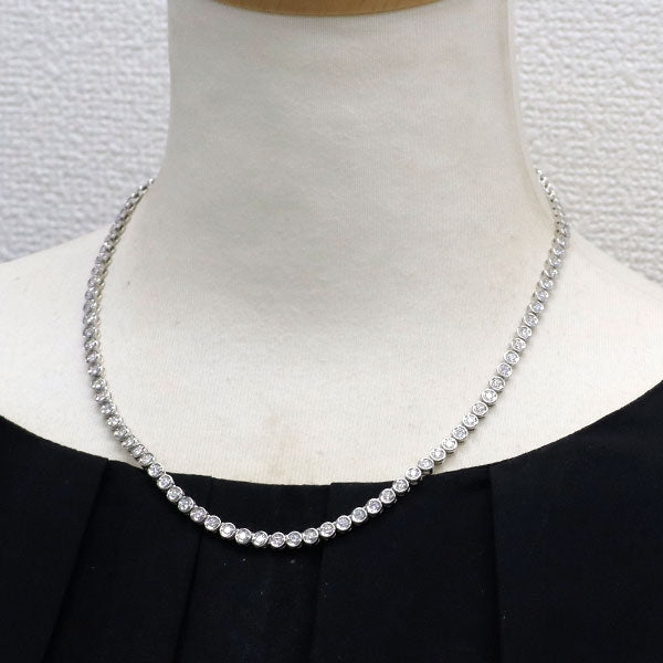 Pt850 ダイヤモンド ネックレス 3.08ct テニス