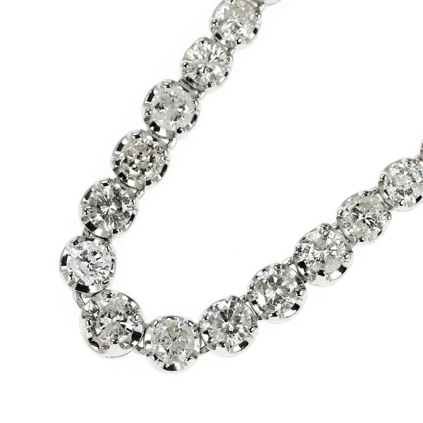 K14WG ダイヤモンド ネックレス 10.00ct テニス