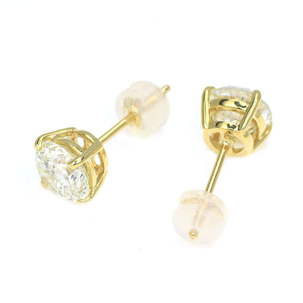 新品 K18YG LDH ダイヤモンド ピアス 3.071ct K/M I1 G/Fair