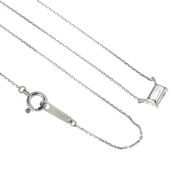 新品 Pt850 バケットカット ダイヤモンド ペンダントネックレス 0.352ct E I1