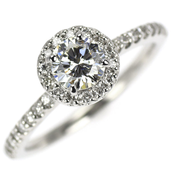 新品 Pt950 ダイヤモンド リング 0.562ct F VS1 VG D0.28ct