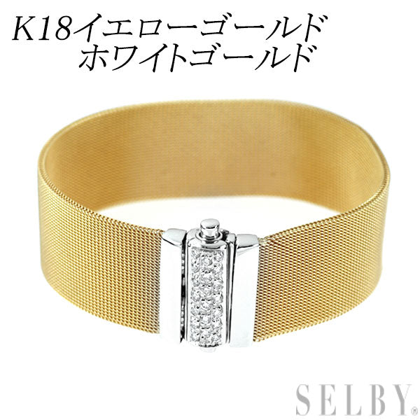 K18YG/WG ダイヤモンド ブレスレット