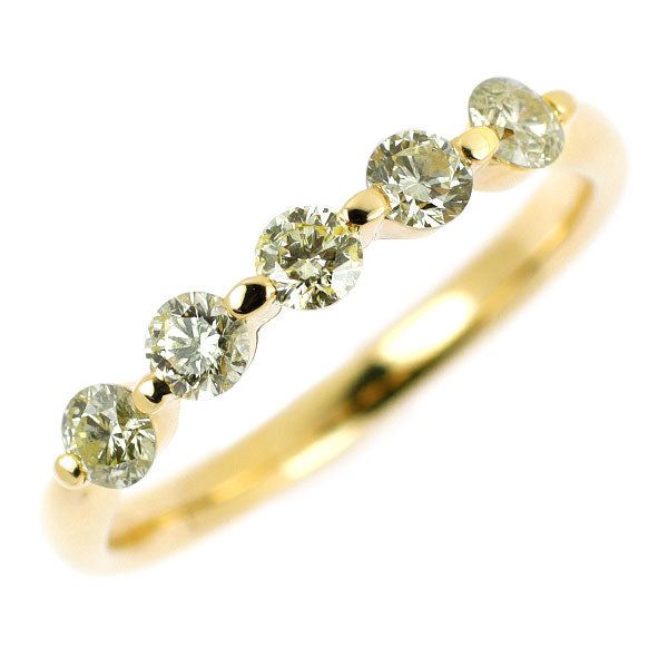 K18YG ダイヤモンド リング 0.50ct 一文字