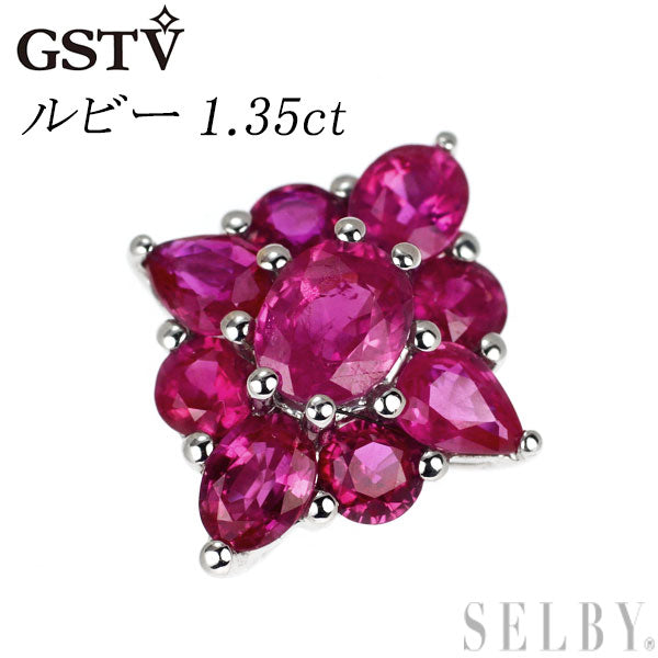 GSTV Pt950 ルビー ペンダントトップ 1.35ct