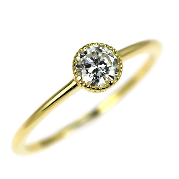 K18YG ダイヤモンド リング 0.20ct