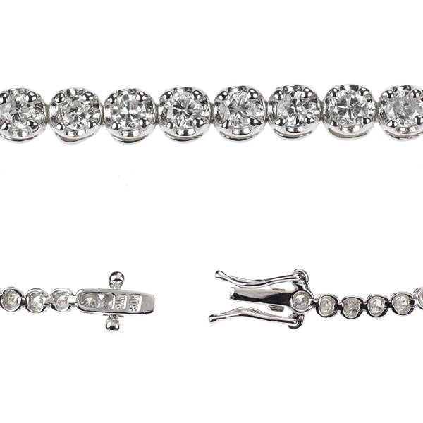 K18WG ダイヤモンド ブレスレット 1.00ct テニス