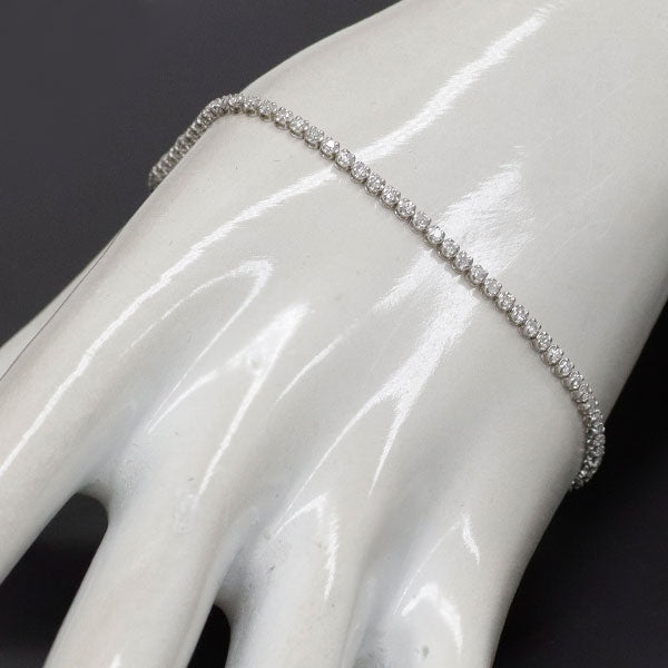 K18WG ダイヤモンド ブレスレット 1.00ct テニス