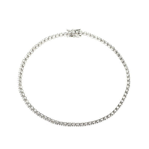 K18WG ダイヤモンド ブレスレット 1.00ct テニス