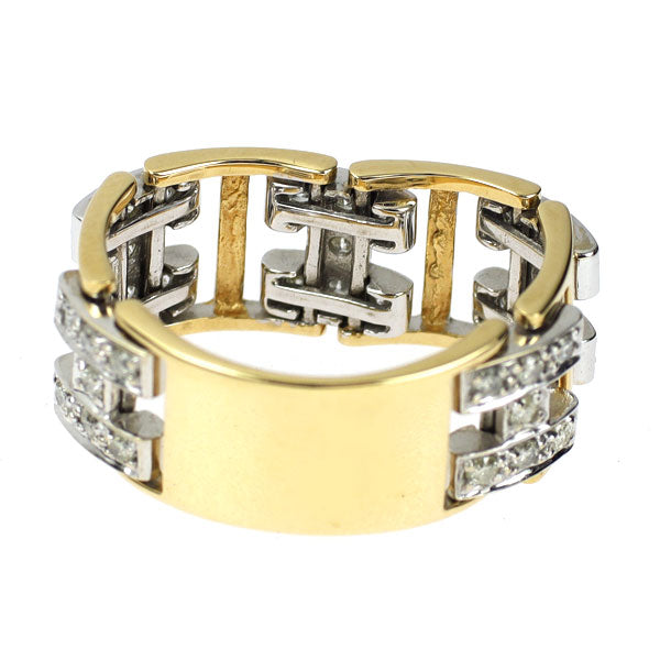 K18YG/WG ダイヤモンド リング 0.50ct