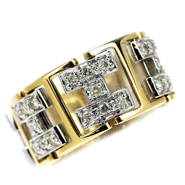 K18YG/WG ダイヤモンド リング 0.50ct