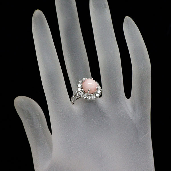 Pt950 コンクパール ダイヤモンド リング 4.50ct D1.31ct — セルビー