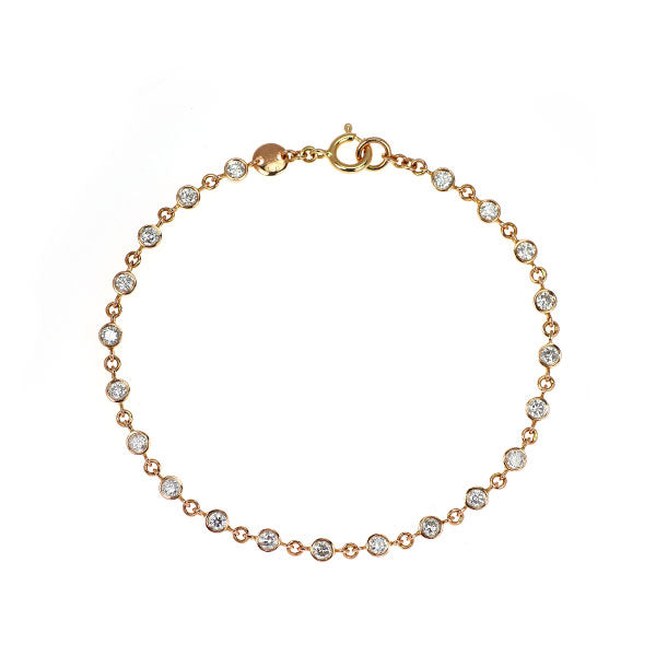 K18PG ダイヤモンド ブレスレット 1.00ct