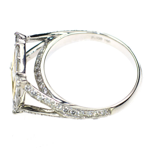 Pt900/K18YG ダイヤモンド リング 1.65ct ミステリーセッティング