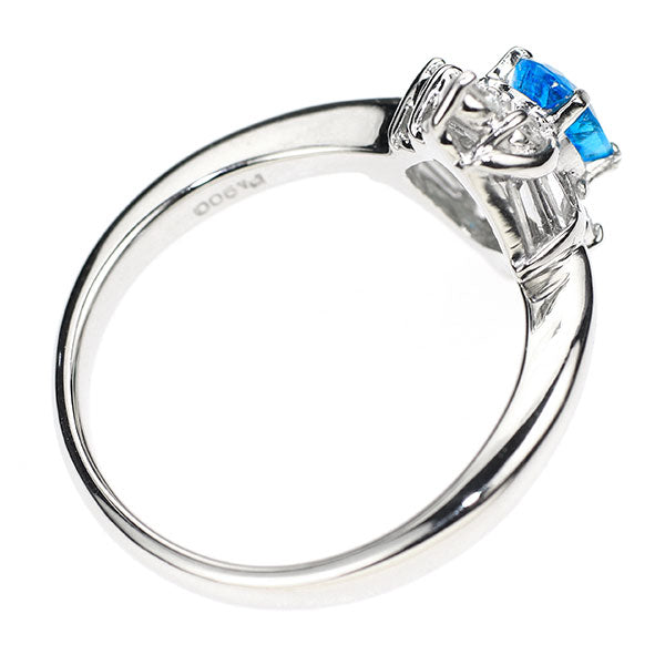 産地鑑別書付 Pt900 ブラジル産パライバトルマリン ダイヤモンド リング 0.48ct D0.45ct