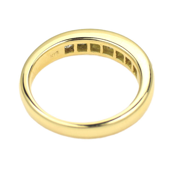 K18YG プリンセスカット ダイヤモンド リング 0.68ct ミステリーセッティング