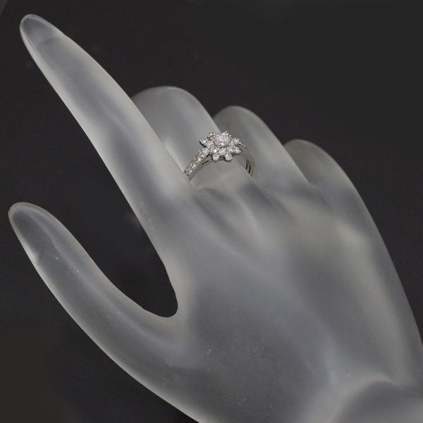 希少 Pt950 天然ピンクダイヤモンド リング 0.189ct VLPP I1 D0.48ct フラワー