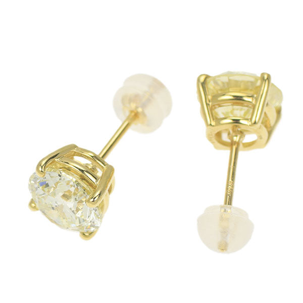 新品 K18YG ダイヤモンド ピアス 4.165ct LY/VLY I1 G