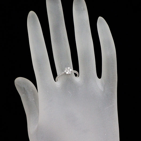 ポンテヴェキオ K18WG ダイヤモンド リング 0.32ct フラワー