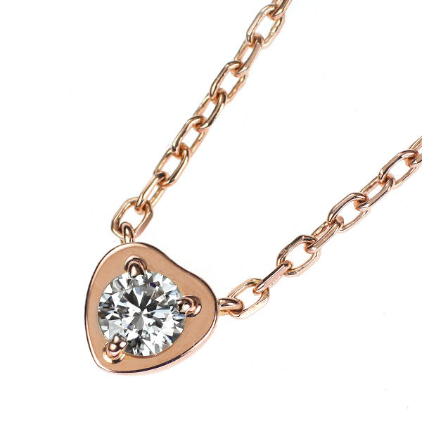 カルティエ K18PG ダイヤモンド ペンダントネックレス ダムール
