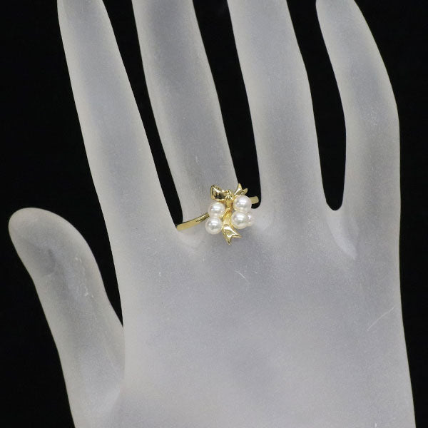 ミキモト K18YG アコヤ 真珠/パール リング 径約2.9-3.8mm