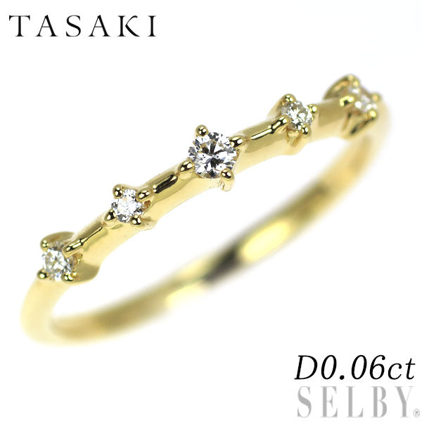 田崎真珠 K18YG ダイヤモンド リング 0.06ct