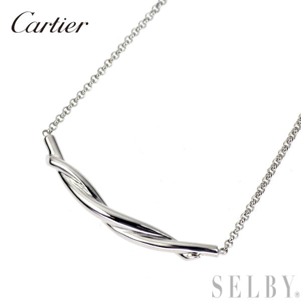 カルティエ CARTIER アントルラセ ホワイトゴールド K18WG 51 カルティエ K18WG ネックレス アントルラセ — セルビー