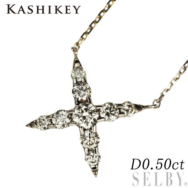 カシケイ K18BG ブラウン ダイヤモンド ペンダントネックレス 0.50ct ネイキッド
