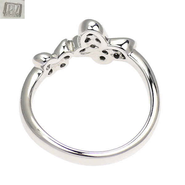ポンテヴェキオ K18WG ダイヤモンド リング 0.18ct 蝶