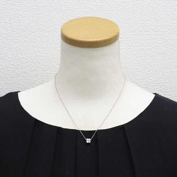 ティファニー Pt950 ダイヤモンド ペンダントネックレス  ベゼルセット フラワー