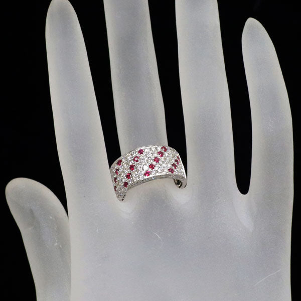 K18WG ルビー ダイヤモンド リング 0.40ct D1.55ct — セルビー