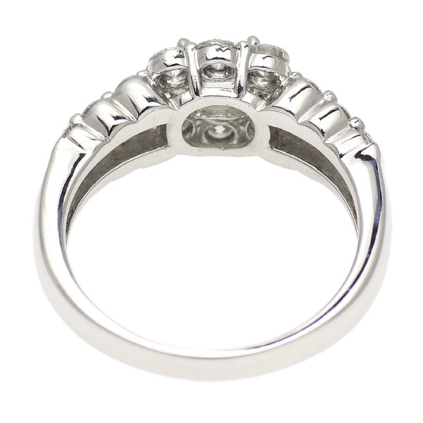 Pt900 プリンセスカット ダイヤモンド リング 0.345ct D0.95ct
