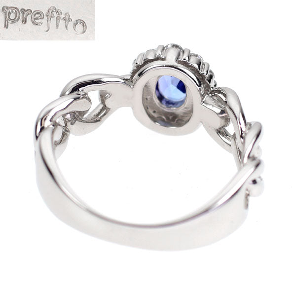 プレフィート Pt900 タンザナイト ダイヤモンド リング 0.43ct D0.19ct  