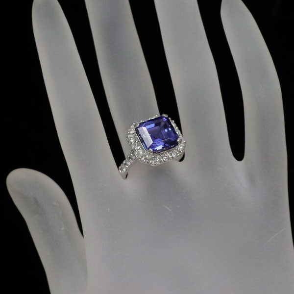 Pt950 タンザナイト ダイヤモンド リング 7.33ct D1.35ct — セルビー