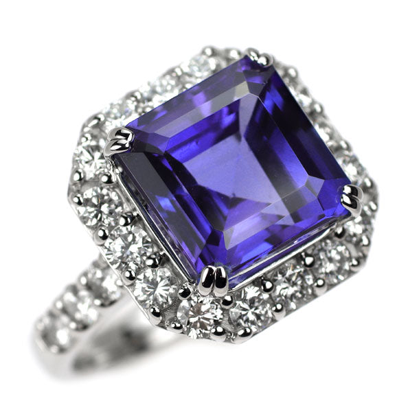 Pt950 タンザナイト ダイヤモンド リング 7.33ct D1.35ct — セルビー