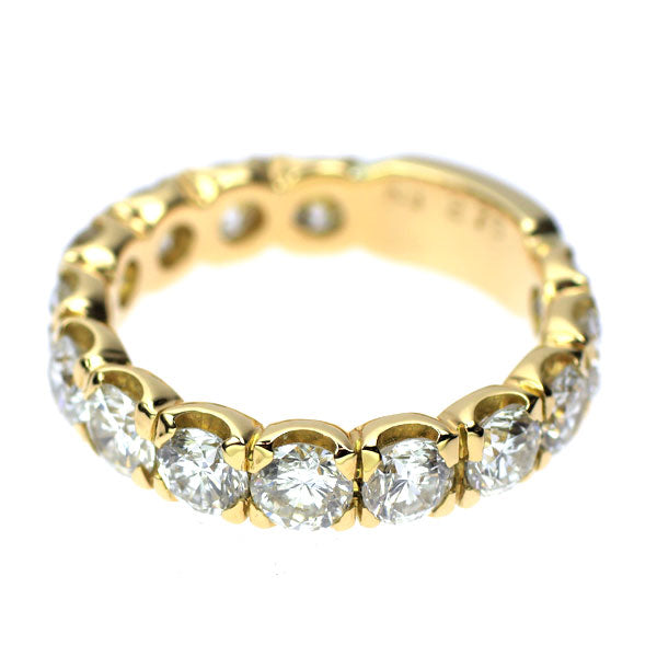 K18YG ダイヤモンド リング 2.76ct  セミエタニティ