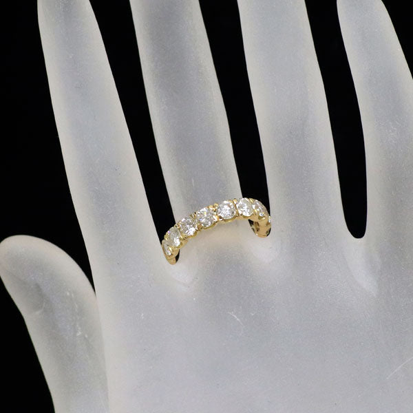 K18YG ダイヤモンド リング 2.76ct  セミエタニティ
