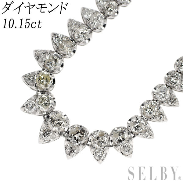 Pt850 ダイヤモンド ネックレス 10.15ct テニス