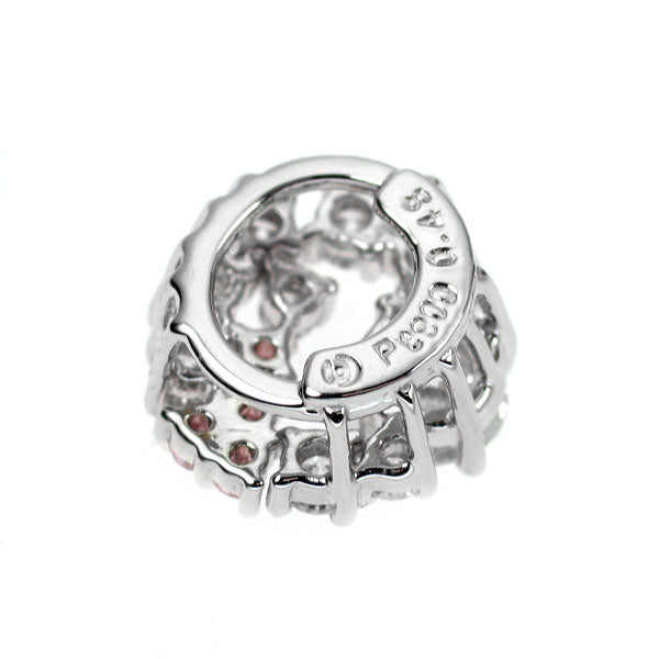 田崎真珠 Pt900 ピンク/カラーレスダイヤモンド ペンダントトップ 0.48ct