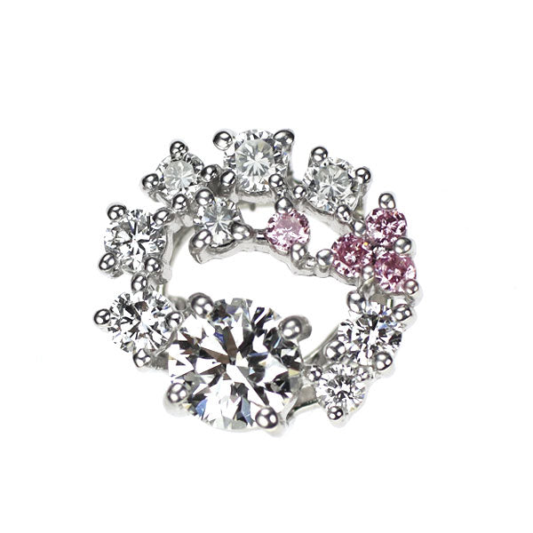 田崎真珠 Pt900 ピンク/カラーレスダイヤモンド ペンダントトップ 0.48ct