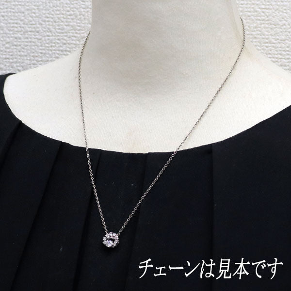 田崎真珠 Pt900 ピンク/カラーレスダイヤモンド ペンダントトップ 0.48ct